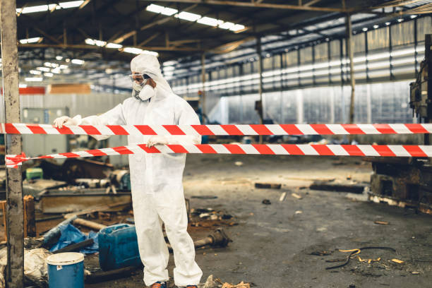 Professional Sewage Cleanup technician working in Cedar Knolls, NJ